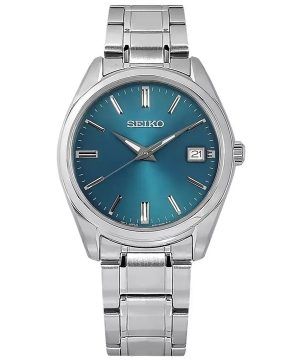 Seiko Classic Stainless Steel Blue Dial Quartz SUR525P1 100M herrklocka