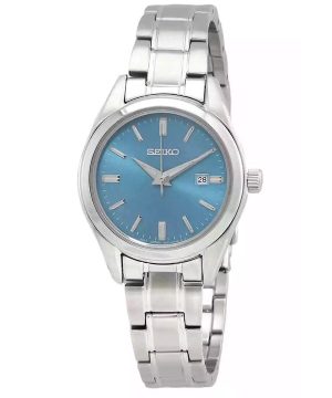 Seiko Classic Stainless Steel Blue Dial Quartz SUR531P1 100M Damklocka