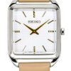 Seiko Analog Läderrem Beige Urtavla Quartz SWR089P1 Damklocka