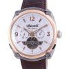 Renoverad Ingersoll The Michigan White Dial Open Heart Automatic I01103B herrklocka