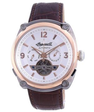 Renoverad Ingersoll The Michigan White Dial Open Heart Automatic I01103B herrklocka