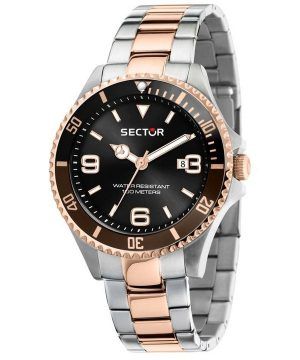 Renoverad Sector 230 Black Dial Two Tone Stainless Steel Quartz R3253161019 100M herrklocka