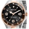 Renoverad Sector 230 Black Dial Two Tone Stainless Steel Quartz R3253161019 100M herrklocka