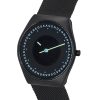 Renoverad Skagen Grenen Solar Halo Midnight Rostfritt stål Mesh Black Dial SKW6874 Herrklocka