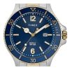 Renoverad Timex Harbourside Blue Dial Two Tone Stainless Steel Quartz TWG019600 Herrklocka