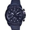 Renoverad Fossil Bronson Chronograph rostfritt stål Black Dial Quartz FS5853 Herrklocka