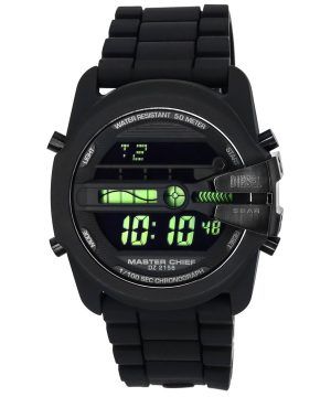 Renoverad Diesel Master Chief Digital Silikonrem Black Dial Quartz DZ2158 Herrklocka