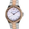 Renoverad Michael Kors Lennox Crystal Accents Silver Urtavla Quartz MK6989 Damklocka