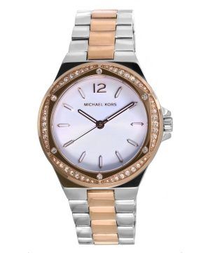 Renoverad Michael Kors Lennox Crystal Accents Silver Urtavla Quartz MK6989 Damklocka