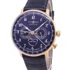 Renoverad Zeppelin LZ 129 Hindenburg Blue Dial Germany Made Quartz 70383 Herrklocka