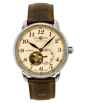 Renoverad Zeppelin LZ127 Graf Cream Dial Germany Made Automatic 76665 Herrklocka