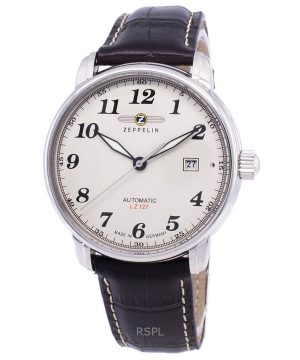 Renoverad Zeppelin LZ127 Graf Beige Urtavla Tyskland Made Automatic 76565 Herrklocka