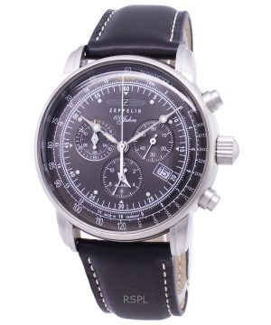 Renoverad Zeppelin 100 Years ED.1 Chronograph Black Dial Germany Made Quartz 76802 Herrklocka