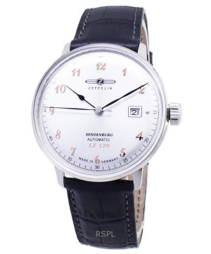 Renoverad Zeppelin LZ129 Silver Urtavla Tyskland Made Automatic 70665 Herrklocka