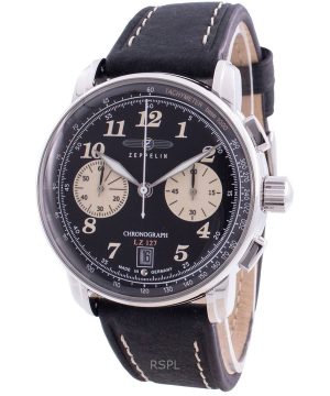 Renoverad Zeppelin LZ127 Chronograph Black Dial Quartz 86743 Herrklocka