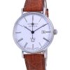 Renoverad Zeppelin LZ120 Rome White Dial Läderrem Automatisk 71541 Herrklocka