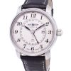 Renoverad Zeppelin LZ127 Graf GMT Läderrem Ivory Dial Germany Made Quartz 76425 Herrklocka