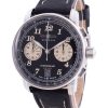 Renoverad Zeppelin LZ127 Chronograph Läderrem Black Dial Quartz 86743 Herrklocka