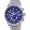 Renoverad Citizen PCAT radiostyrd kronograf Blue Dial Eco-Drive Diver's CB5880-54L 200M herrklocka