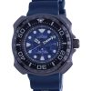 Renoverad Citizen Promaster polyuretanrem Blue Dial Eco-Drive Diver's BN0227-09L 200M herrklocka