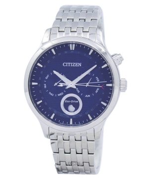 Renoverad Citizen Eco-Drive Moon Phase Blå texturerad urtavla Japantillverkad AP1050-56L herrklocka