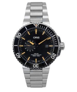 Oris Aquis Small Second Rostless Steel Black Dial Automatic Diver&#39,s 01-743-7733-4159-07-8-24-05PEB 500M herrklocka