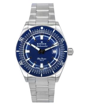 Edox Skydiver Date Limited Edition rostfritt stål Blue Dial Automatic Diver&#39,s 80126 3BUM BUIN 300M herrklocka