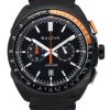 Bulova Racer Chronograph Läderrem Black Dial Quartz 98B428 100M Herrklocka