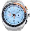 Bulova Racer Chronograph Rostfritt stål Blue Dial Quartz 98B432 100M herrklocka