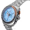 Bulova Racer Chronograph Rostfritt stål Blue Dial Quartz 98B432 100M herrklocka