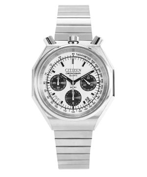 Citizen Tsuno Bull Head Chronograph Rostfritt stål Silver Urtavla Quartz AN3700-62A herrklocka