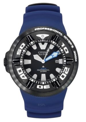 Citizen Promaster PU-rem Black Dial Eco-Drive Diver&#39,s BJ8055-04E 300M herrklocka