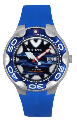 Citizen Promaster PU-rem Blue Dial Eco-Drive Diver&#39,s BN0238-02L 200M herrklocka