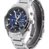 Citizen Tsuku-yomi Chronograph Moon Phase Super Titanium Blue Dial Eco-Drive BY1010-81L 100M herrklocka