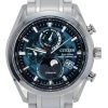 Citizen Radiostyrd månfas Super Titanium Green Dial Eco-Drive BY1010-81X 100M herrklocka