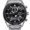 Citizen Tsuki-Yomi radiostyrd månfas Super Titanium Black Dial Eco-Drive BY1018-80E 100M herrklocka