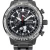 Citizen Promaster Geo Trekker Rostfritt stål Svart Urtavla Eco-Drive BY3005-56G 200M Pilotklocka för män