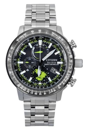 Citizen Promaster Geo Trekker Rostfritt stål Svart Urtavla Eco-Drive BY3006-53E 200M Pilotklocka för män