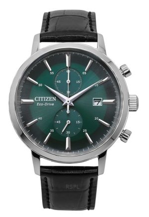 Citizen Eco-Drive Chronograph Läderrem Grön Urtavla CA7069-24X Herrklocka