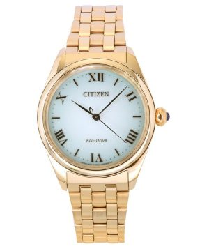 Citizen L Rose Gold Tone Rostfritt stål Ljusgrön Urtavla Eco-Drive EM1143-81X Damklocka