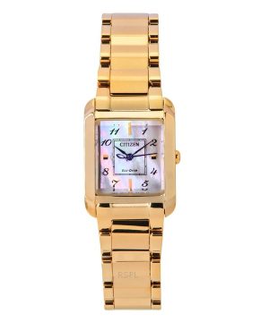 Citizen L Square Rose Gold Tone Rostfritt Stål Pärlemorskiva Eco-Drive EW5603-89Y Damklocka