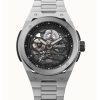 Ingersoll The Springfield Stainless Steel Black Skeleton Dial Automatisk I15203 Herrklocka