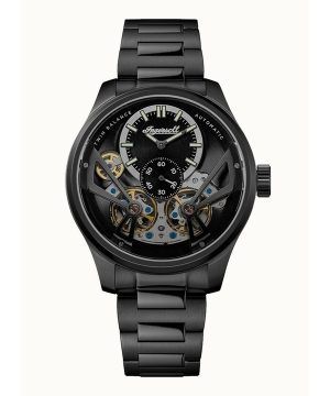 Ingersoll The Naismith Stainless Steel Black Skeleton Dial Automatic I16102 Herrklocka