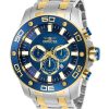 Invicta Pro Diver Scuba Chronograph Two Tone Rostless Steel Blue Dial Quartz 26082 100M herrklocka