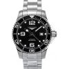 Longines Hydroconquest rostfritt stål Sunray Black Dial Automatic Diver&#39,s L3.782.4.56.6 300M herrklocka