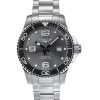 Longines Hydroconquest rostfritt stål Sunray Grey Dial Automatic Diver&#39,s L3.782.4.76.6 300M herrklocka