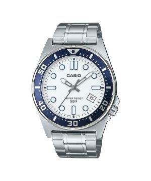 Casio Standard Analog Rostfritt Stål Vit Urtavla Quartz MTD-135D-7AV herrklocka