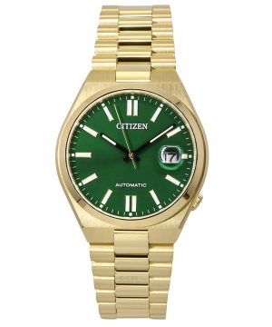 Citizen Tsuyosa Gold Tone Rostfritt Stål Grön Urtavla Automatisk NJ0152-51X Herrklocka