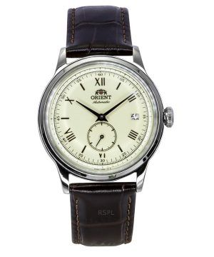 Orient Classic Bambino Version 2 Small Seconds Brunt läderband Champagne Urtavla Automatisk RA-AP0105Y Herrklocka