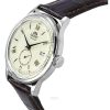 Orient Classic Bambino Version 2 Small Seconds Brunt läderband Champagne Urtavla Automatisk RA-AP0105Y Herrklocka